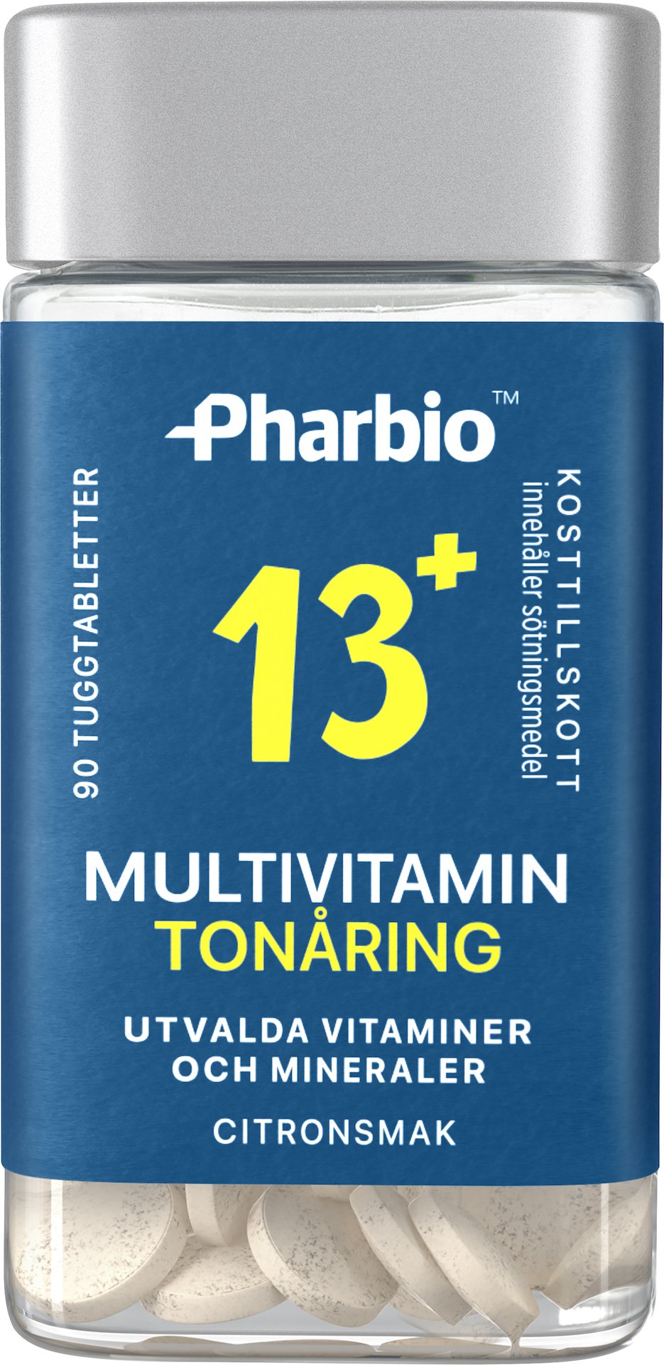 Pharbio Multivitamin Tonåring 13+ 90 tuggtabletter