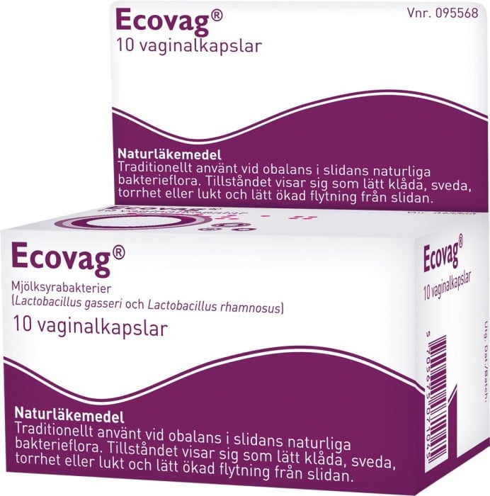 Ecovag vaginalkapslar hårda, 10 st