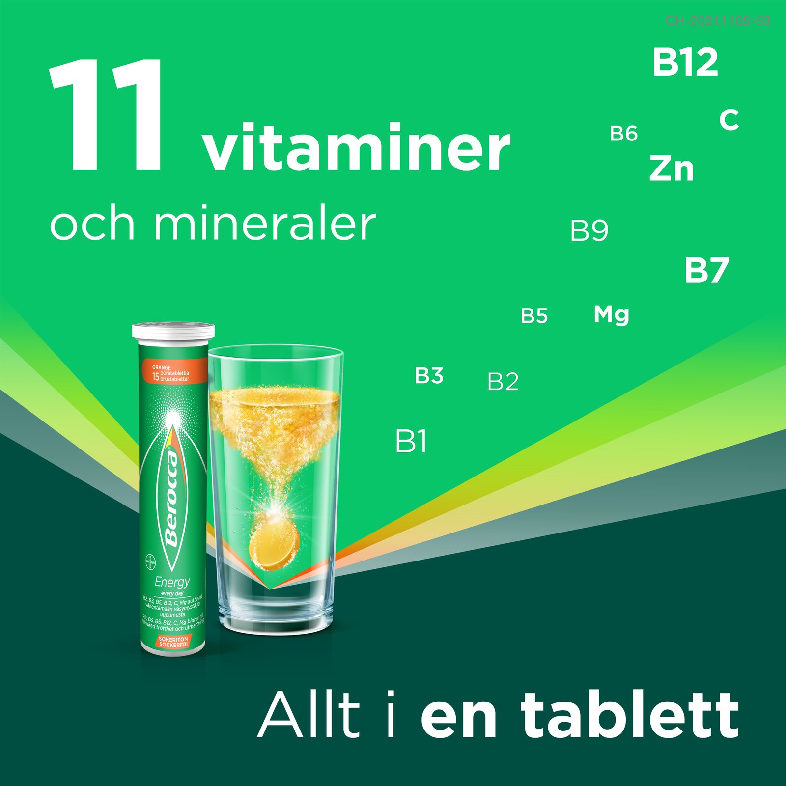 Berocca Energy Apelsin 15 brustabletter