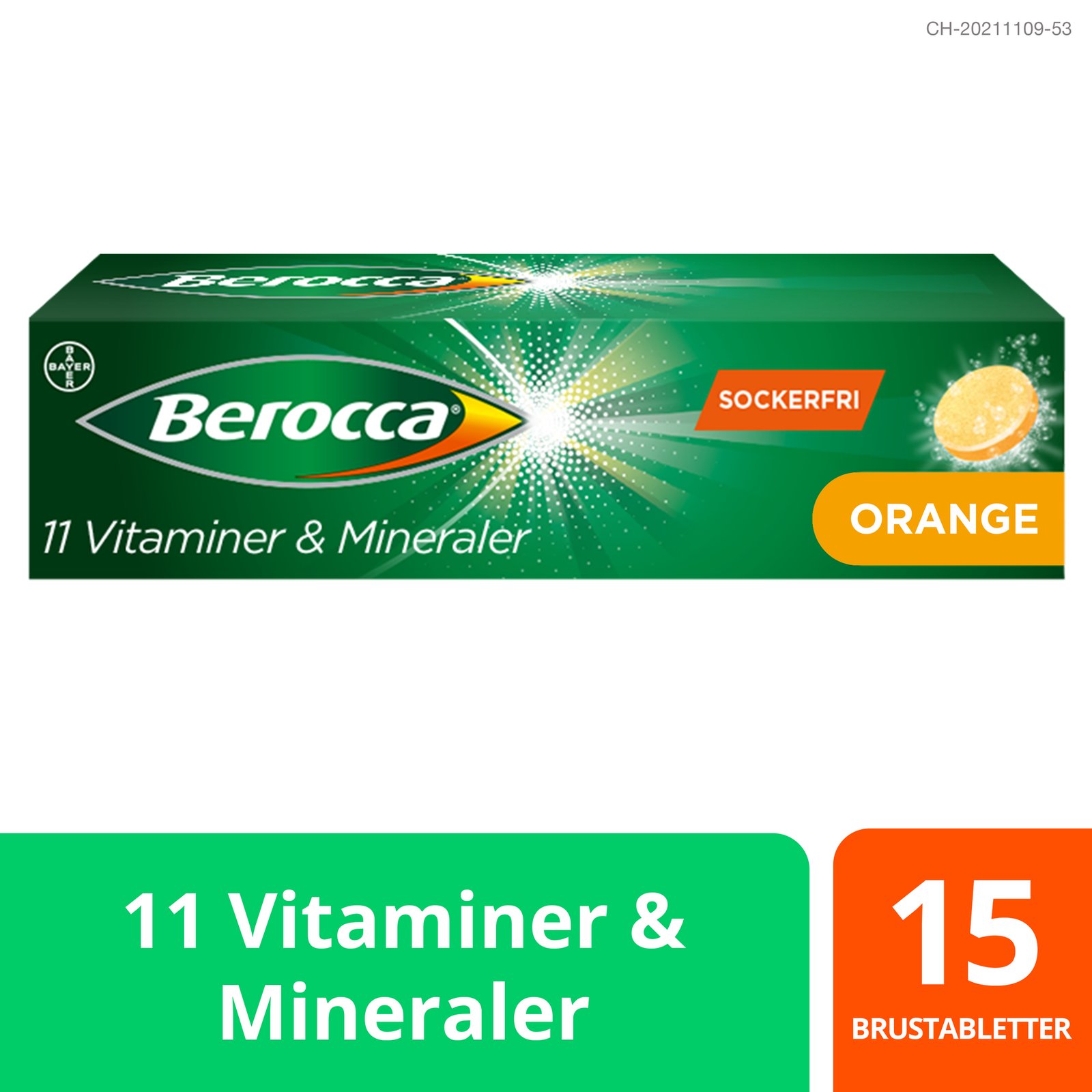 Berocca Energy Apelsin 15 brustabletter