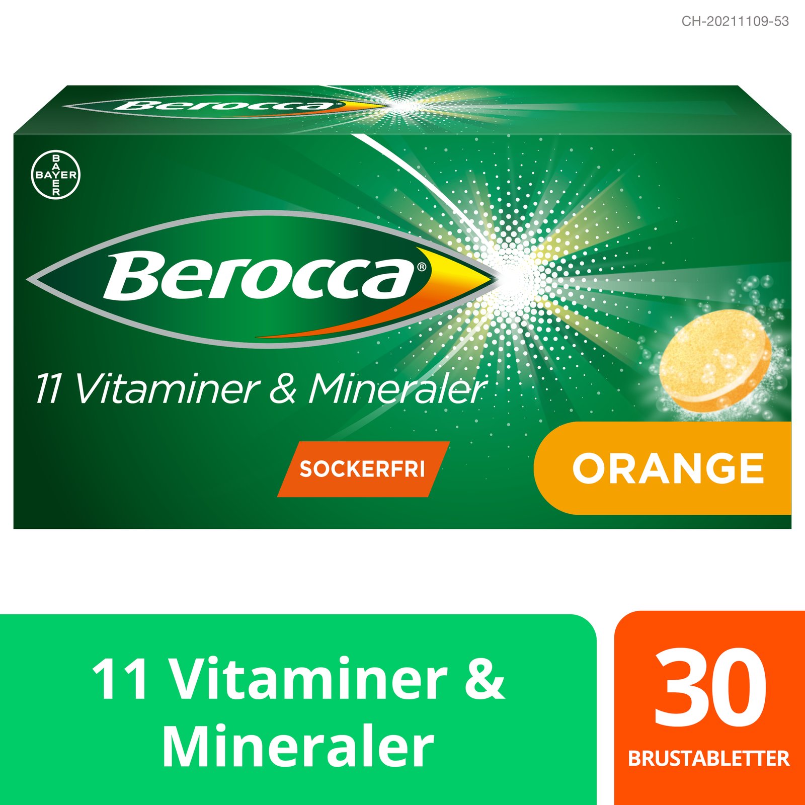 Berocca Energy Apelsin 30 brustabletter