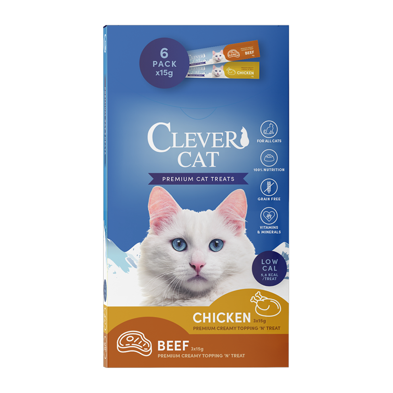 Clever Cat Creamy Cat Chicken/Beef 6-pack