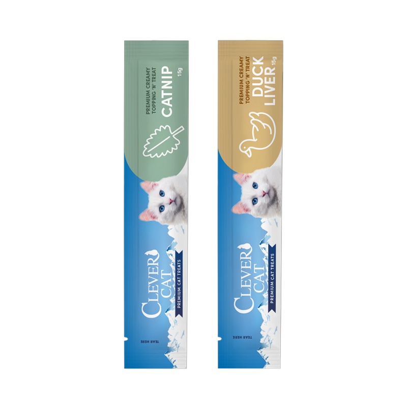 Clever Cat Creamy Cat Catnip/Duck & Liver 6-pack