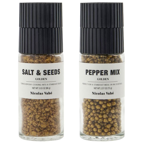 Nicolas Vahé Gift Box Golden Salt & Seeds + Pepper Mix 86 g/73 g