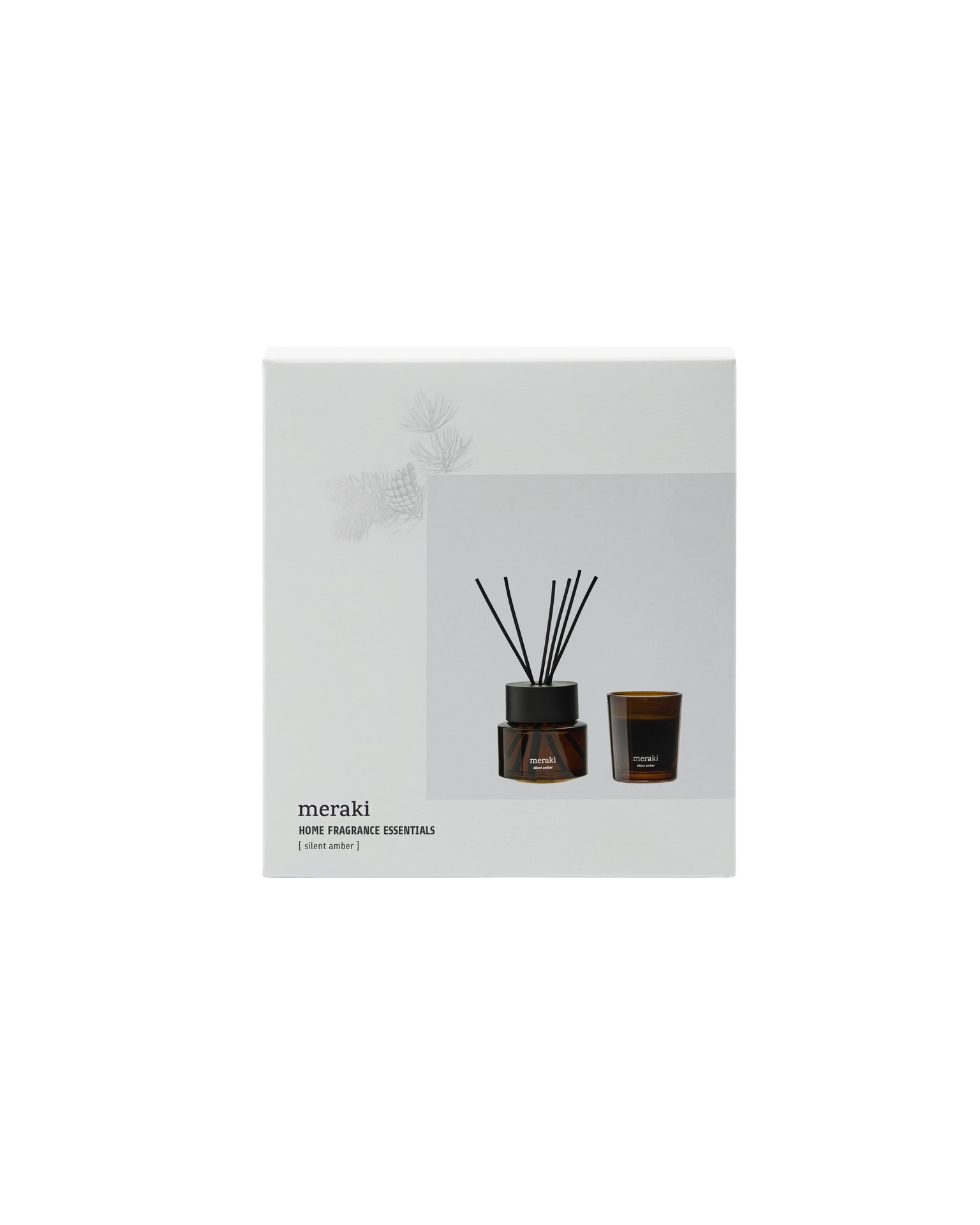 Meraki Gift box Silent Amber Diffusser + Scented Candle