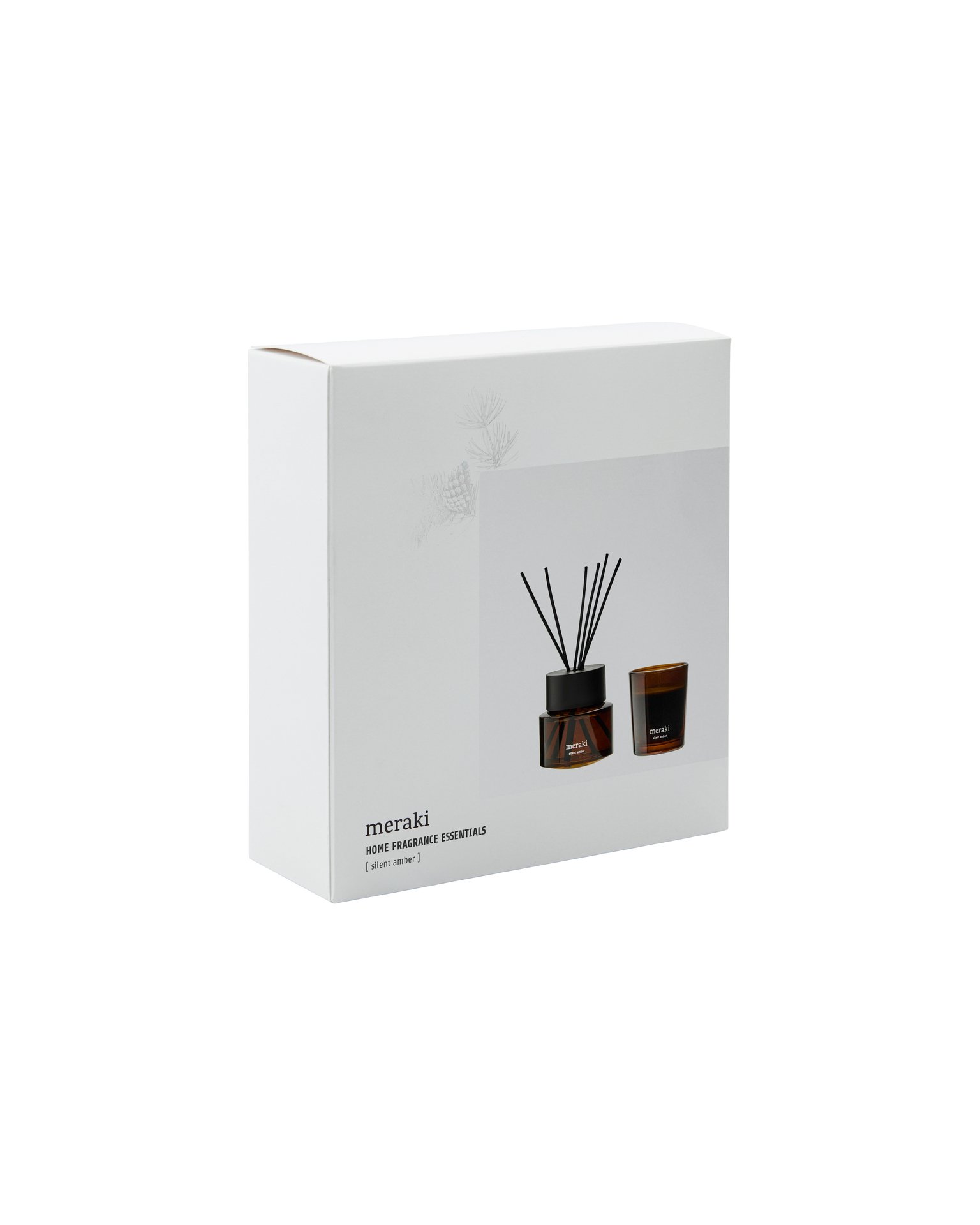 Meraki Gift box Silent Amber Diffusser + Scented Candle