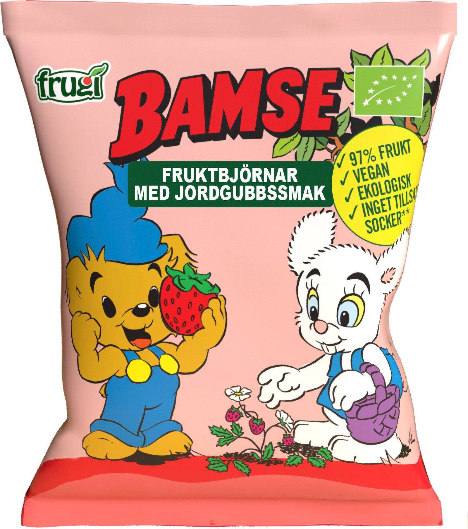 Bamse Fruktbjörnar Med Jordgubb Ekologisk 40 g