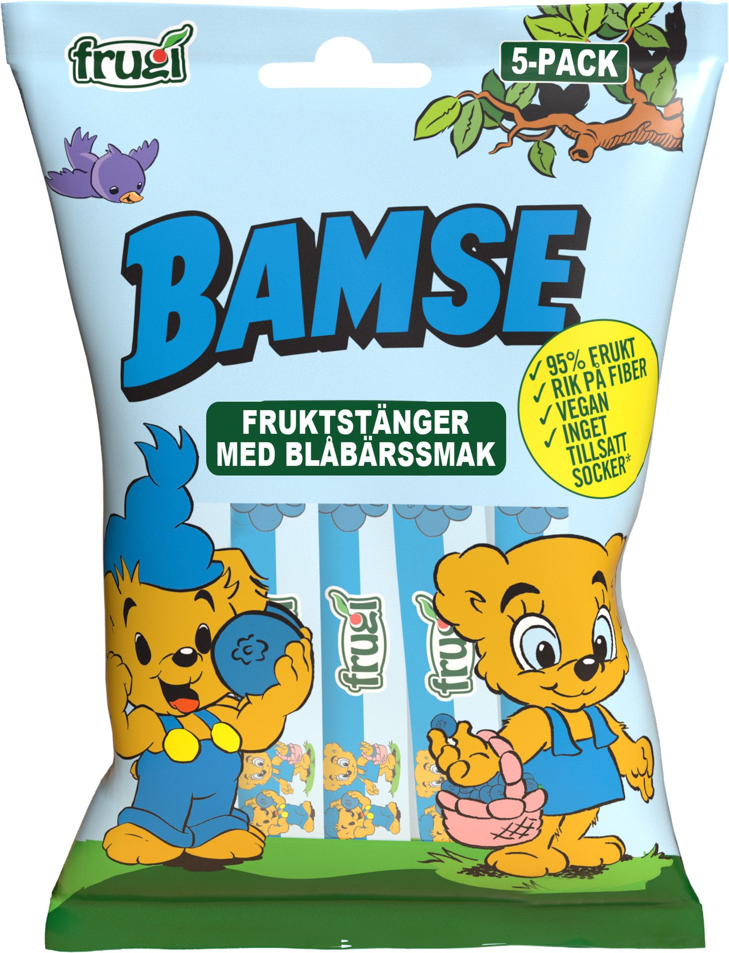 Bamse Fruktstång Blåbär 75 g