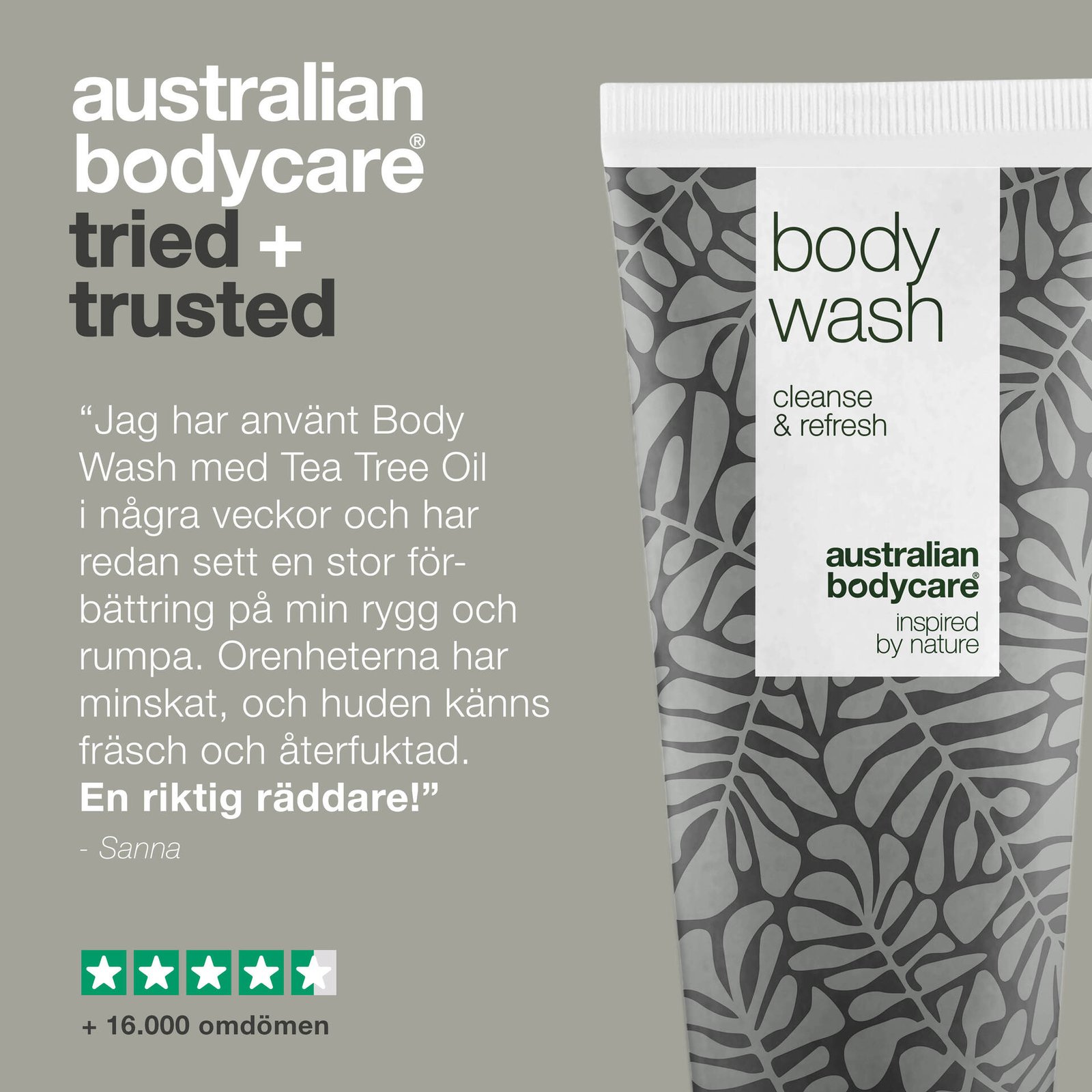 Australian Bodycare Duschtvål Oren hud och Svettlukt 200 ml