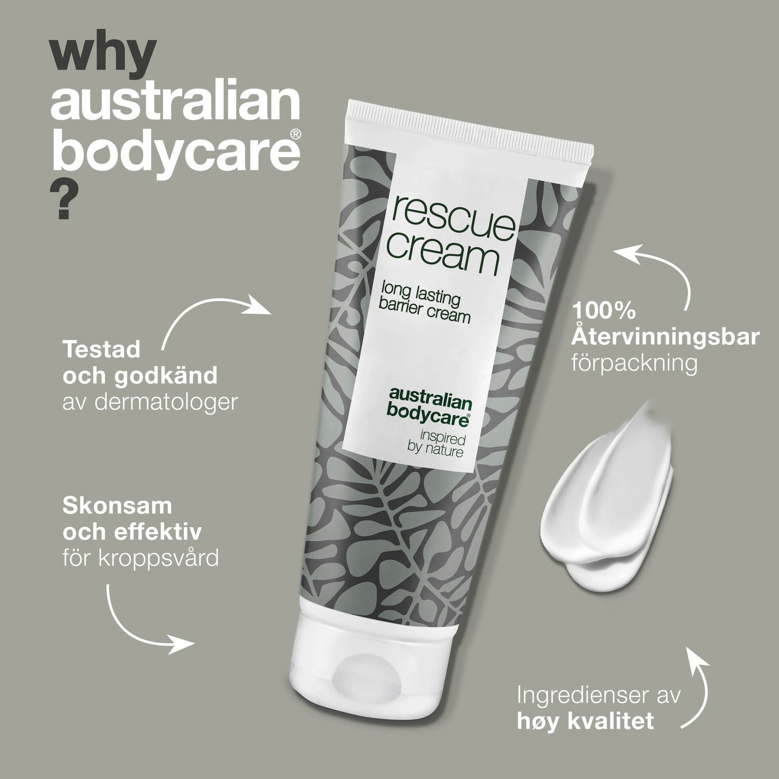 Australian Bodycare Barriärkräm vid irriterad och röd hud på kroppen 100 ml