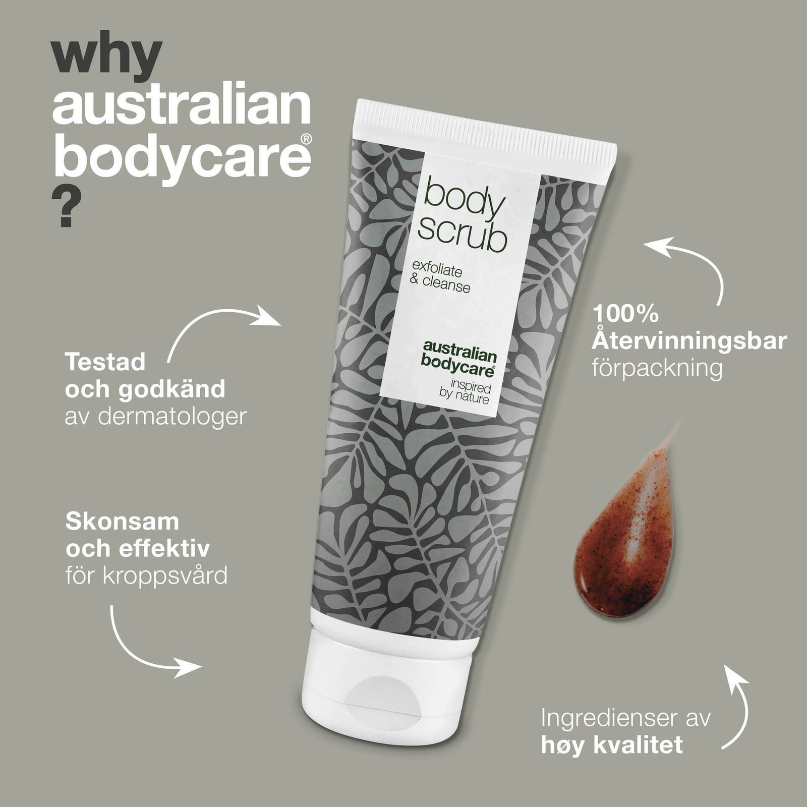 Australian Bodycare Kroppsskrubb mot oren hud 200 ml