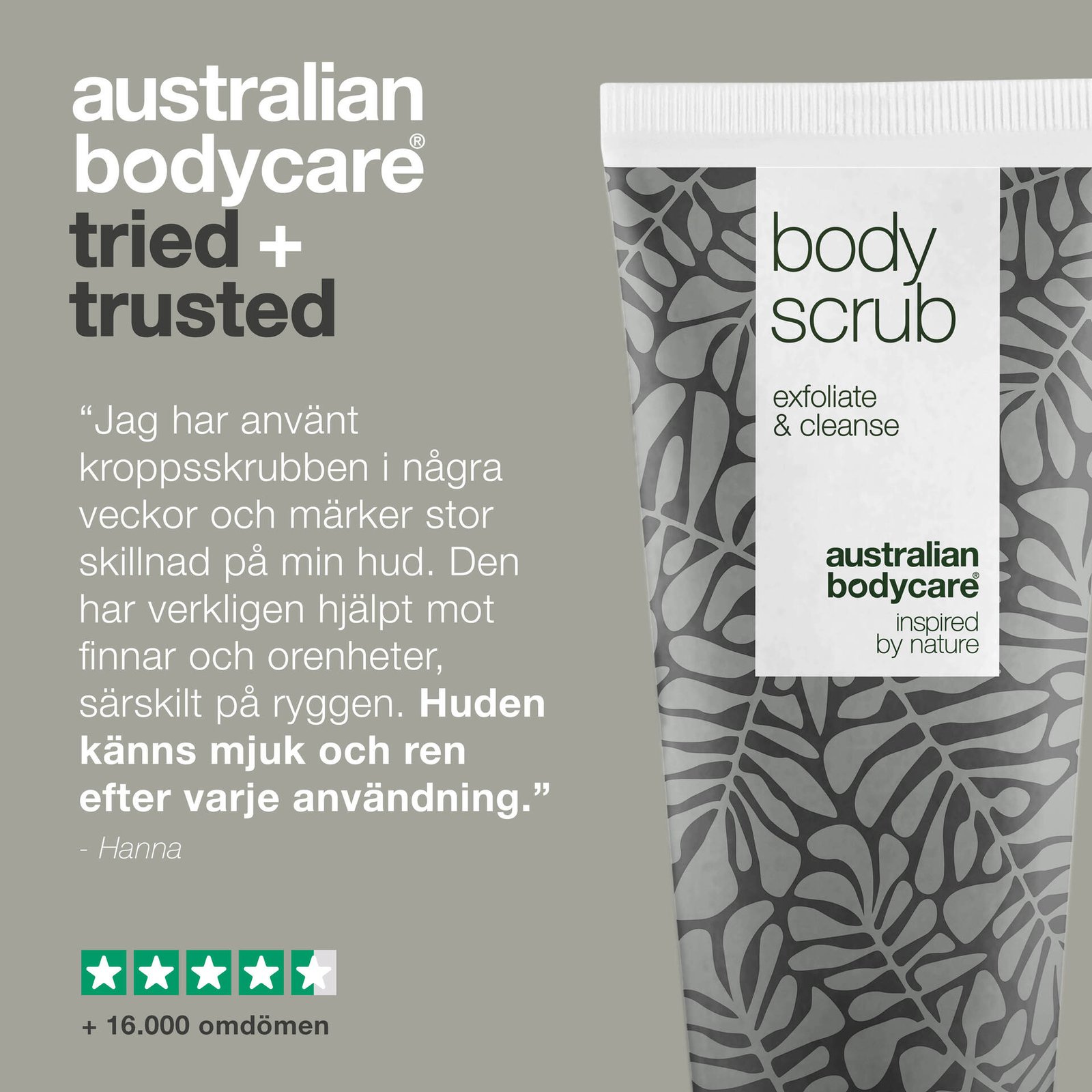 Australian Bodycare Kroppsskrubb mot oren hud 200 ml