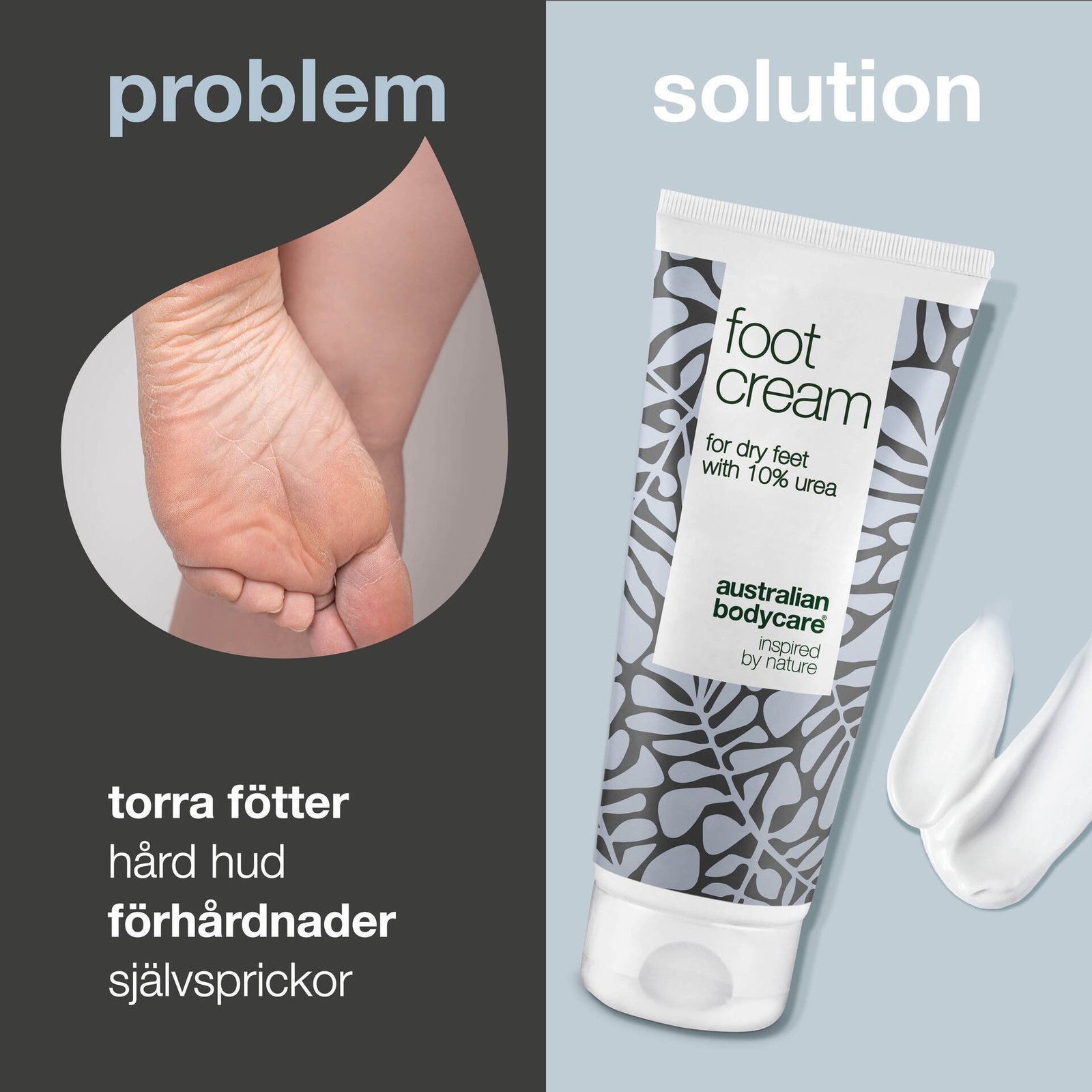 Australian Bodycare Fotkräm 10% Urea för torra fötter 100 ml