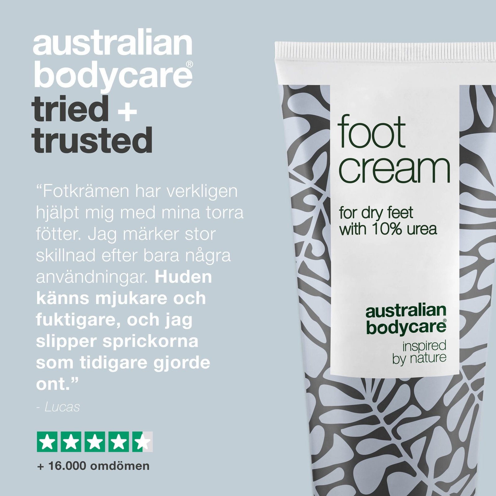 Australian Bodycare Fotkräm 10% Urea för torra fötter 100 ml