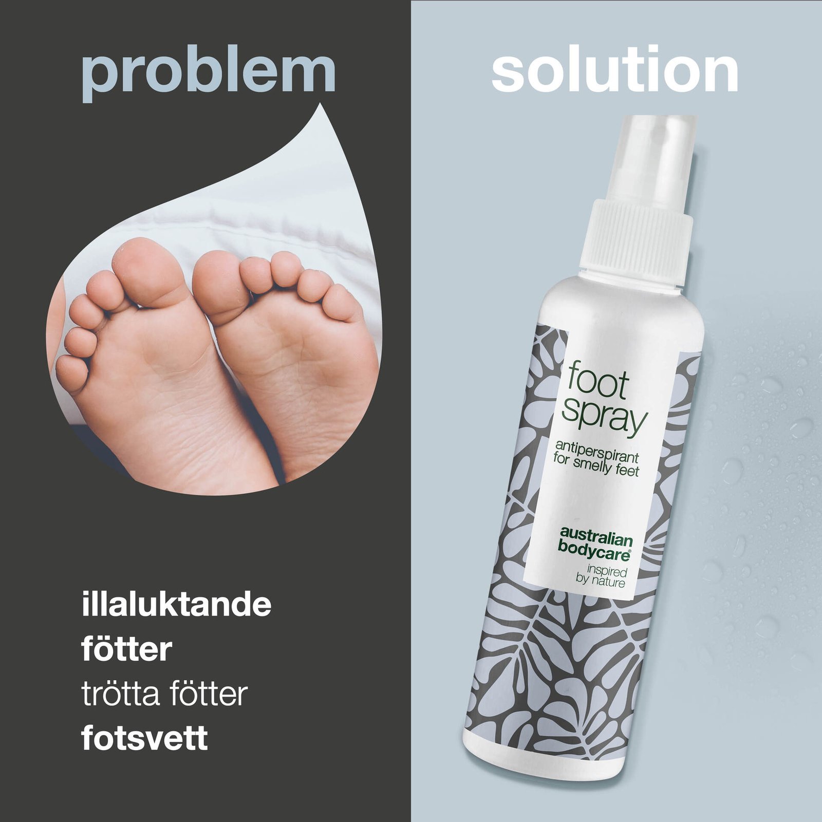 Australian Bodycare Fotspray mot fotsvett och illaluktande fötter 150 ml