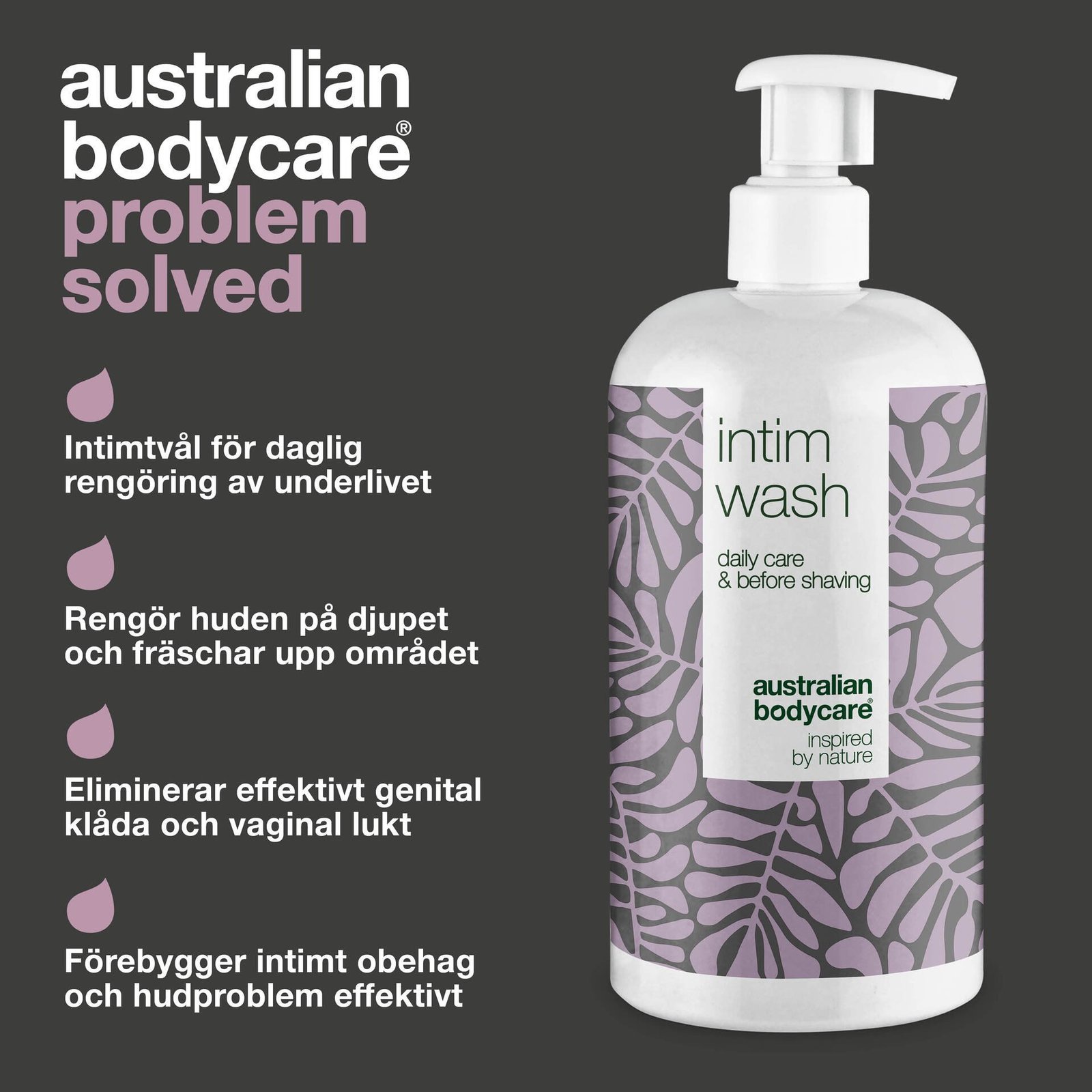 Australian Bodycare Intimtvål mot lukt, torrhet och klåda 500 ml