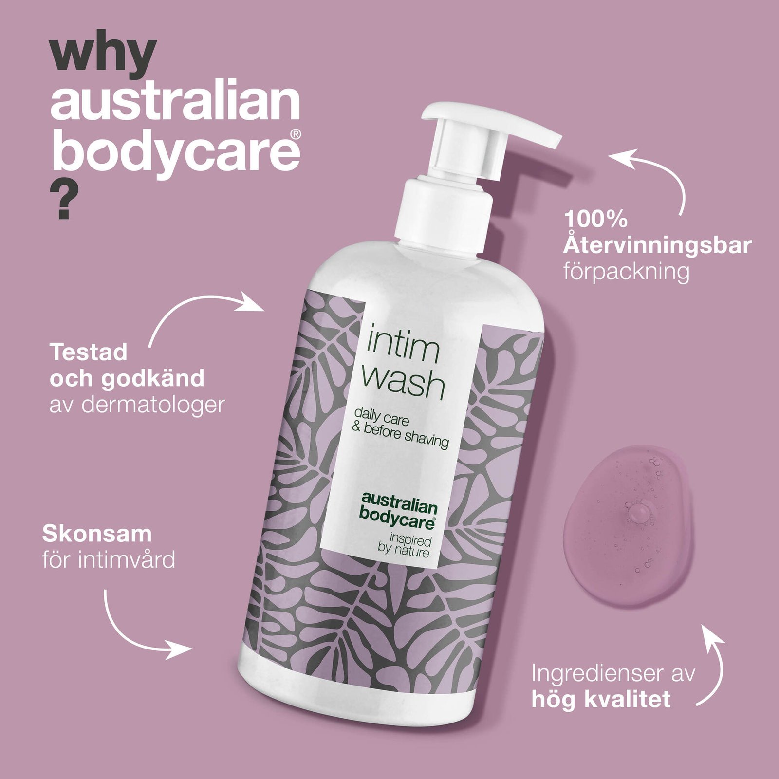 Australian Bodycare Intimtvål mot lukt, torrhet och klåda 500 ml