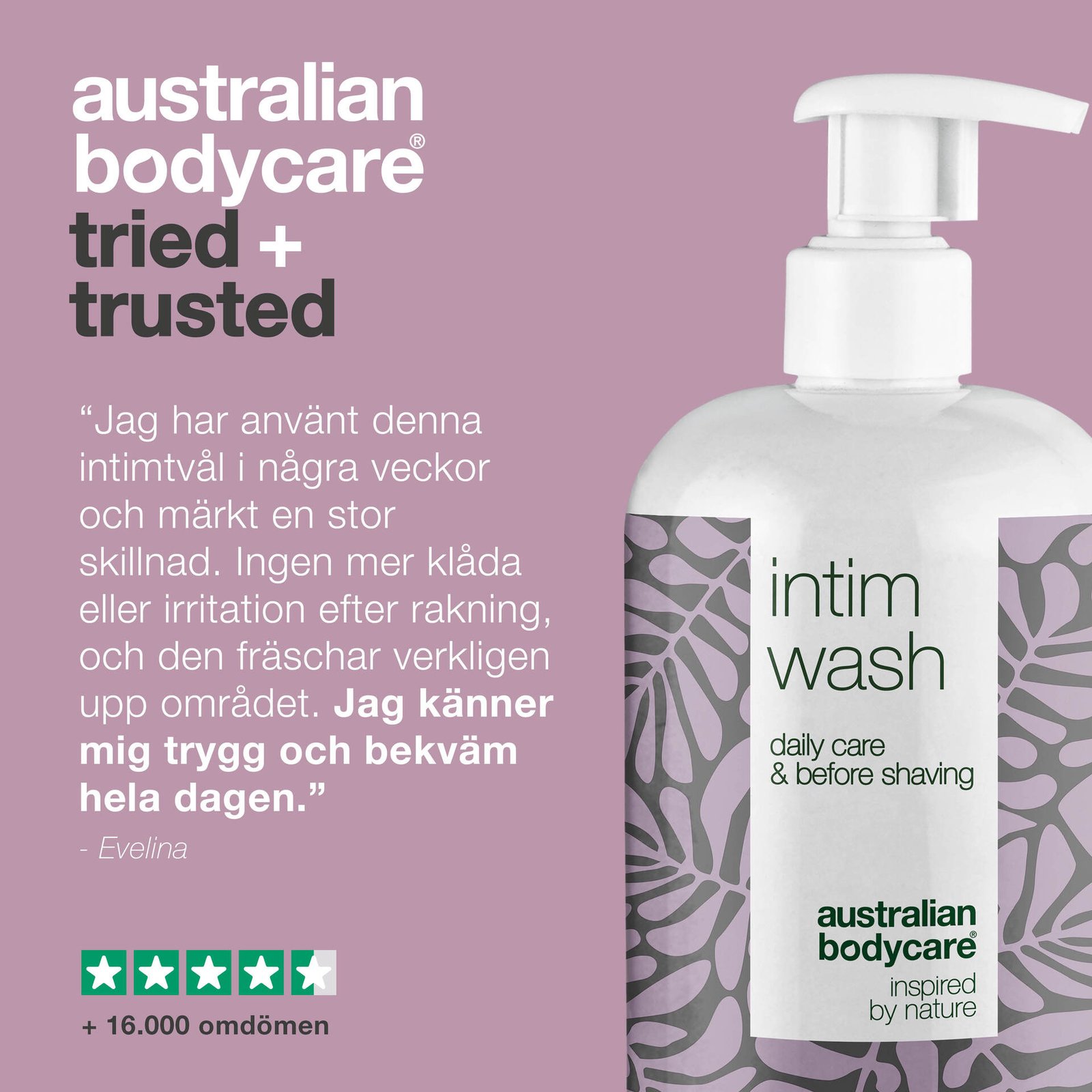 Australian Bodycare Intimtvål mot lukt, torrhet och klåda 500 ml