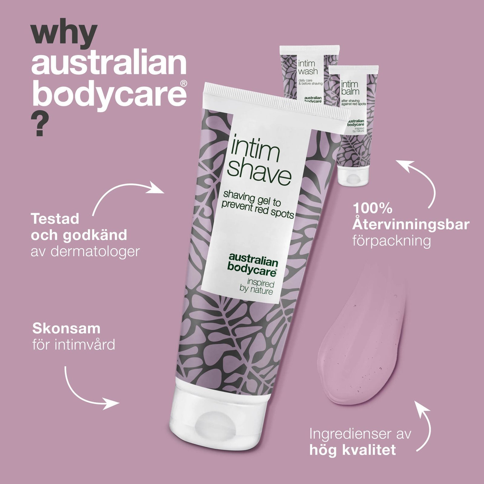 Australian Bodycare 3 produkter för intimrakning