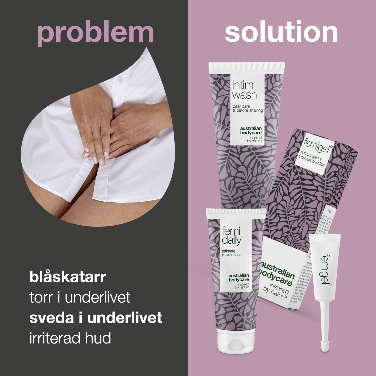 Australian Bodycare 3 produkter till intimvård