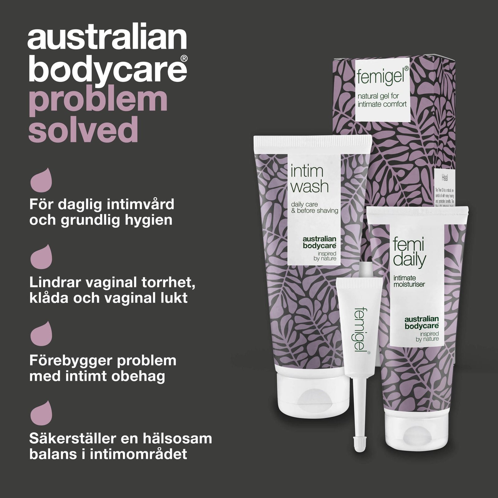 Australian Bodycare 3 produkter till intimvård