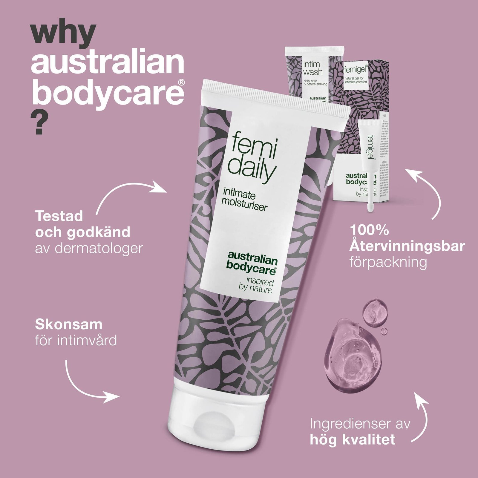 Australian Bodycare 3 produkter till intimvård