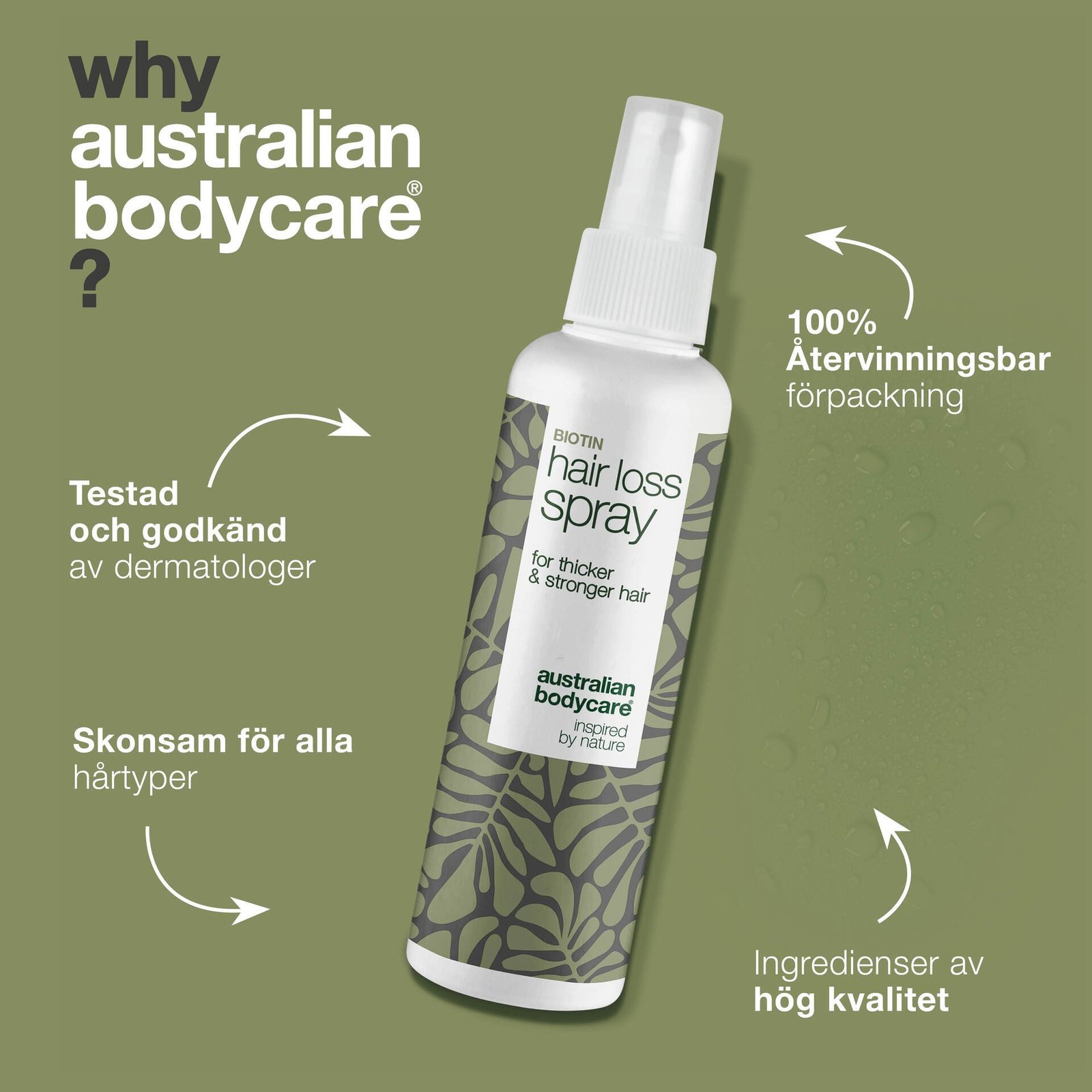 Australian Bodycare Hårspray vid håravfall och tunt hår 150 ml
