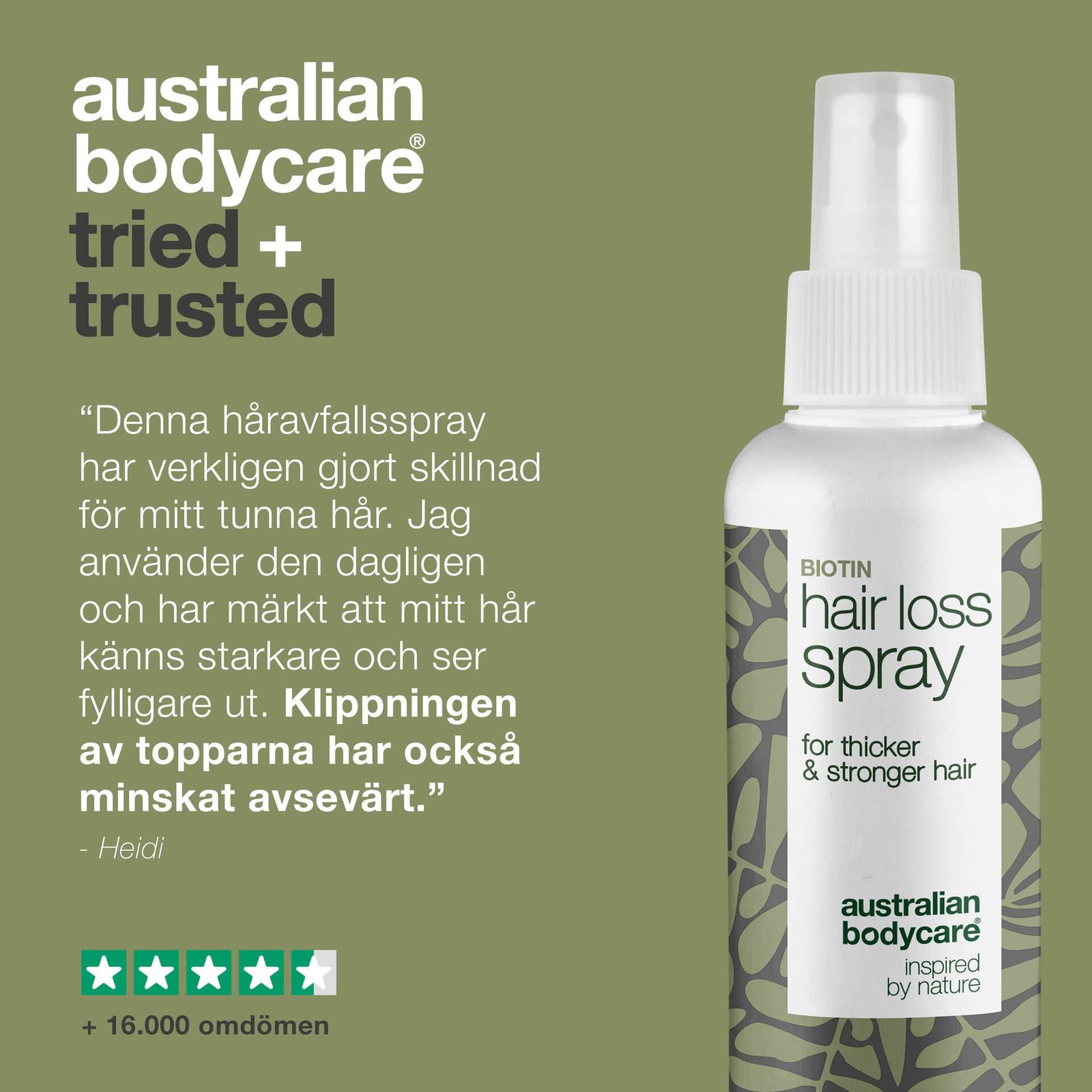 Australian Bodycare Hårspray vid håravfall och tunt hår 150 ml
