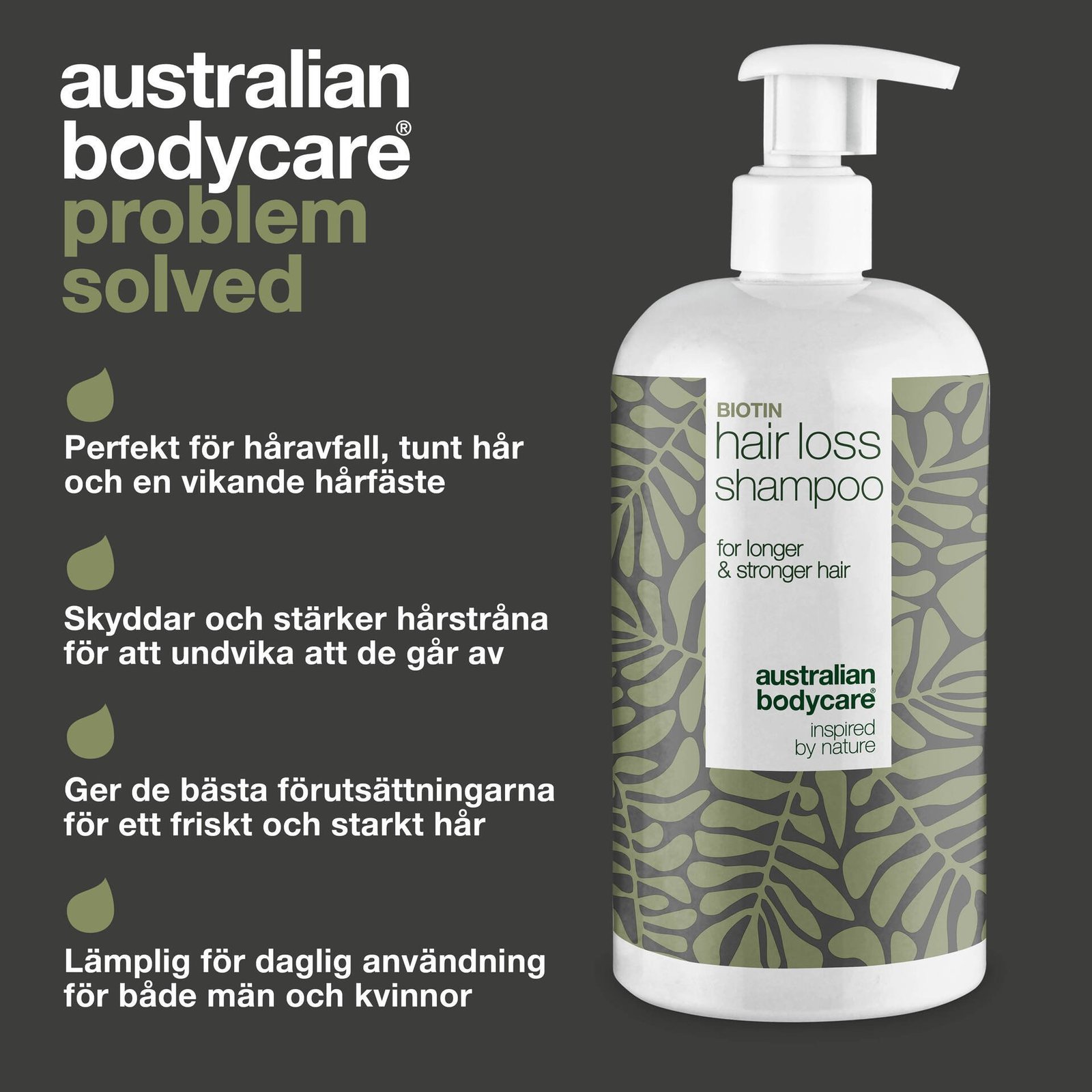 Australian Bodycare Håravfall Schampo med Biotin 500 ml