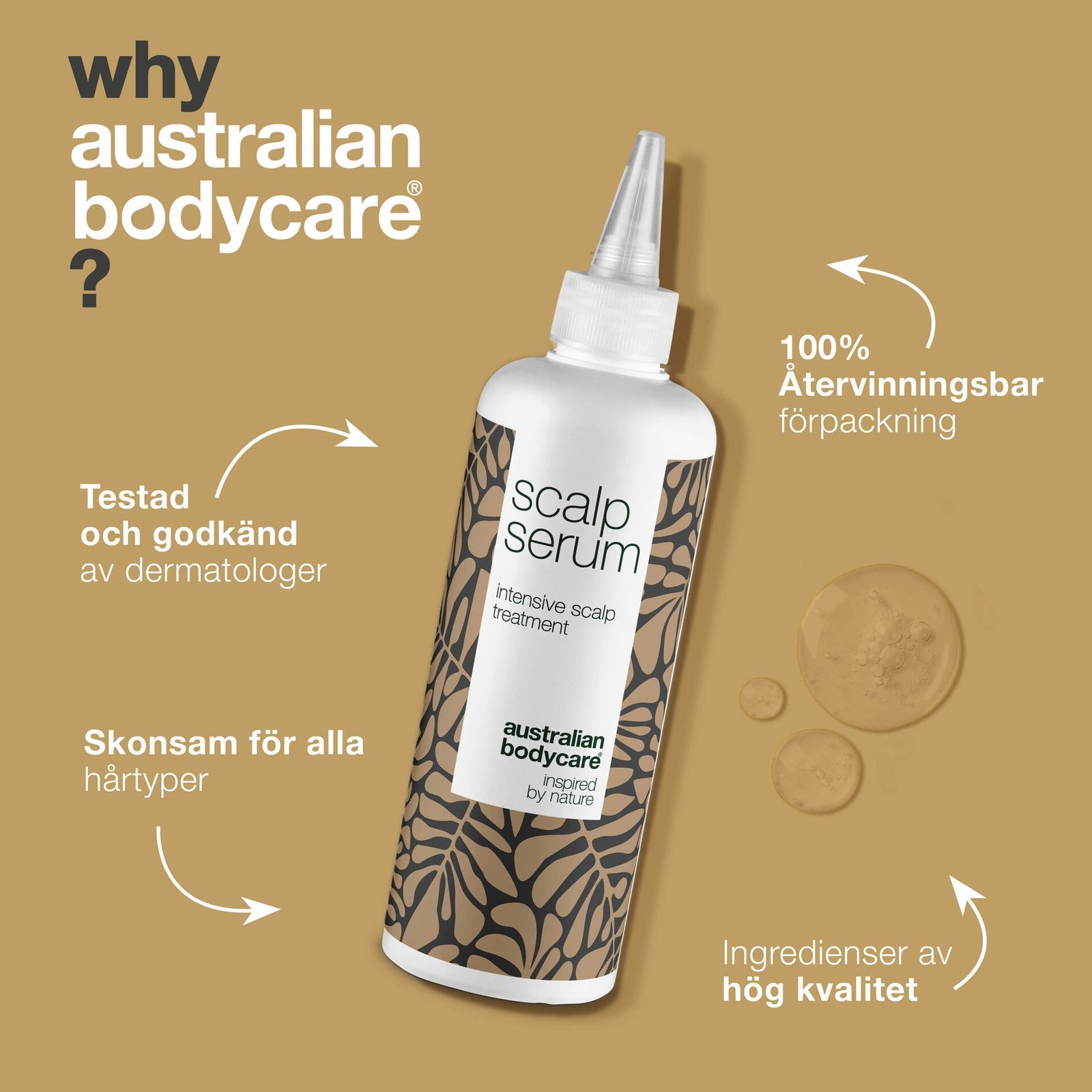 Australian Bodycare Hårbotten Serum vid mjäll, torr och kliande hårbotten 250 ml