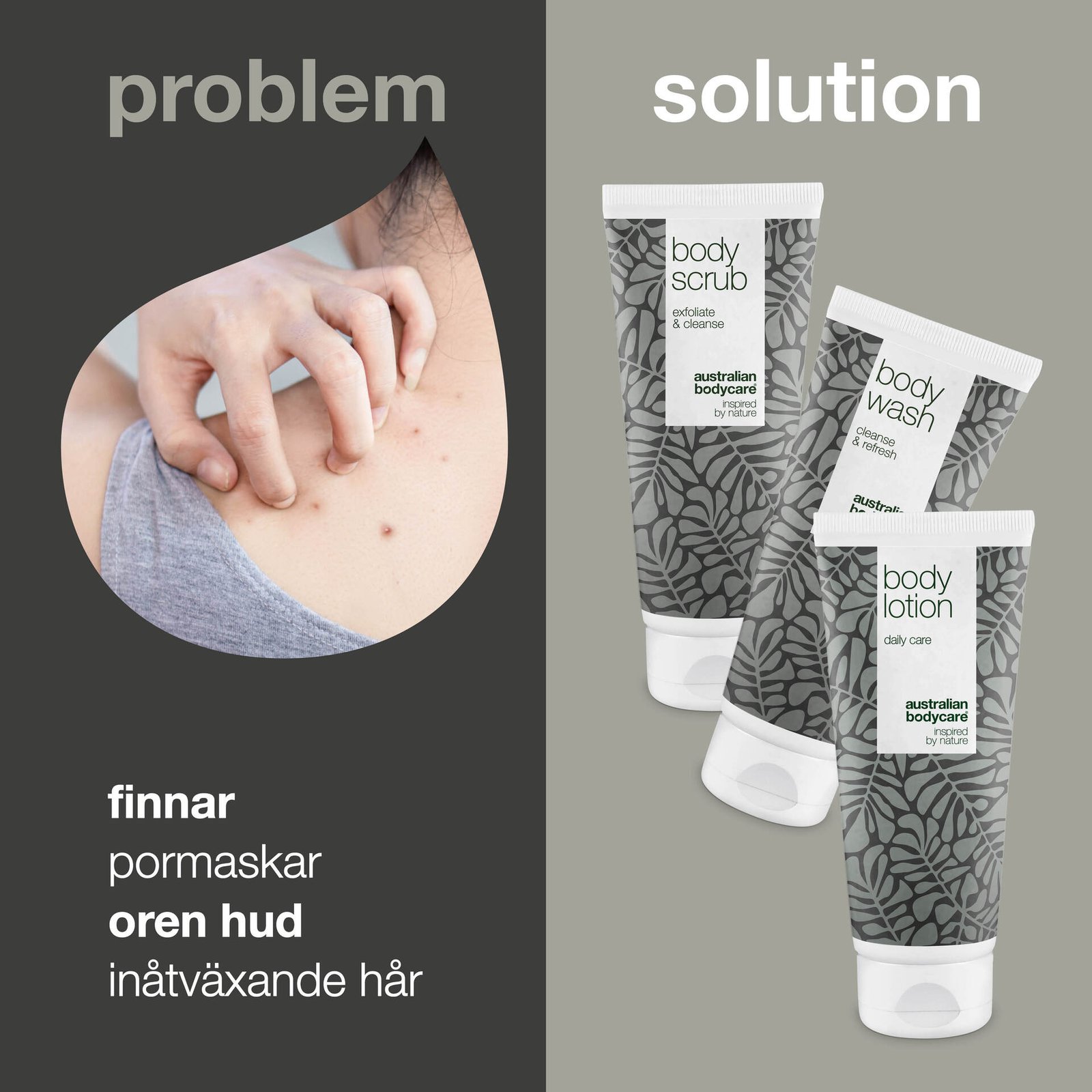 Australian Bodycare 3 produkter mot finnar, oren hud och pormaskar
