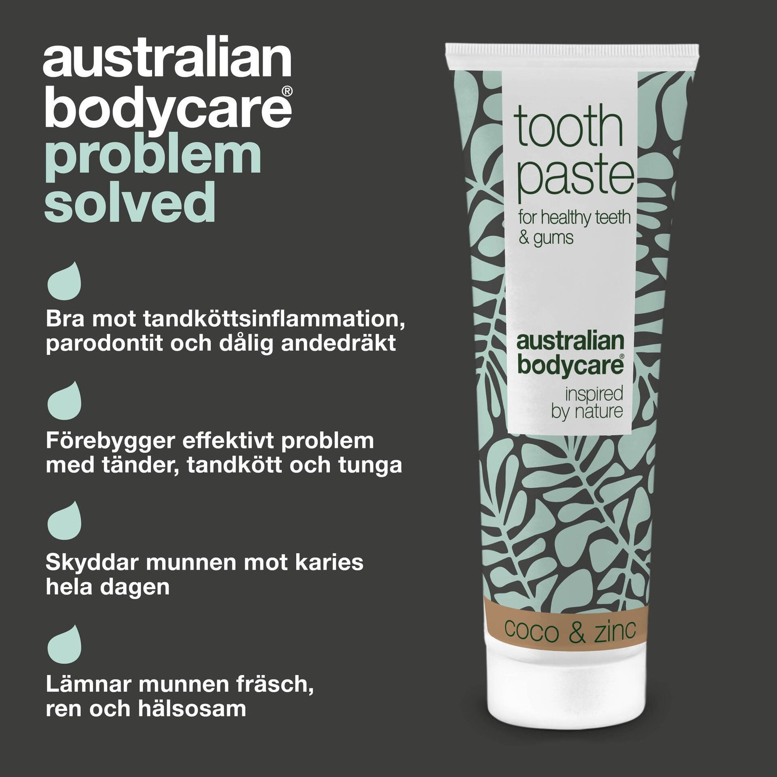 Australian Bodycare Coco & Zinc Tandkräm för god munhygien 75 ml