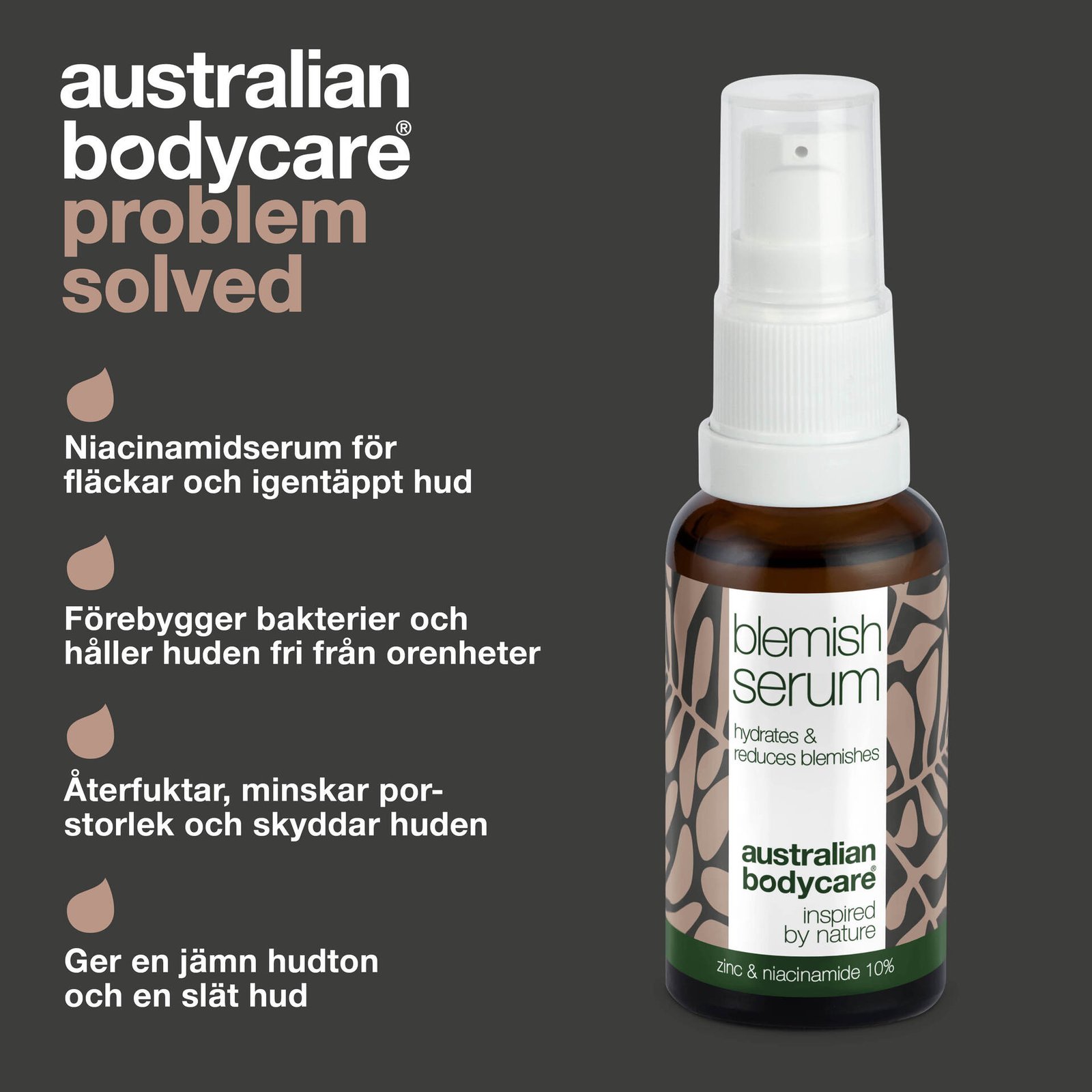 Australian Bodycare Niacinamide Serum 10% mot oren hud 30 ml