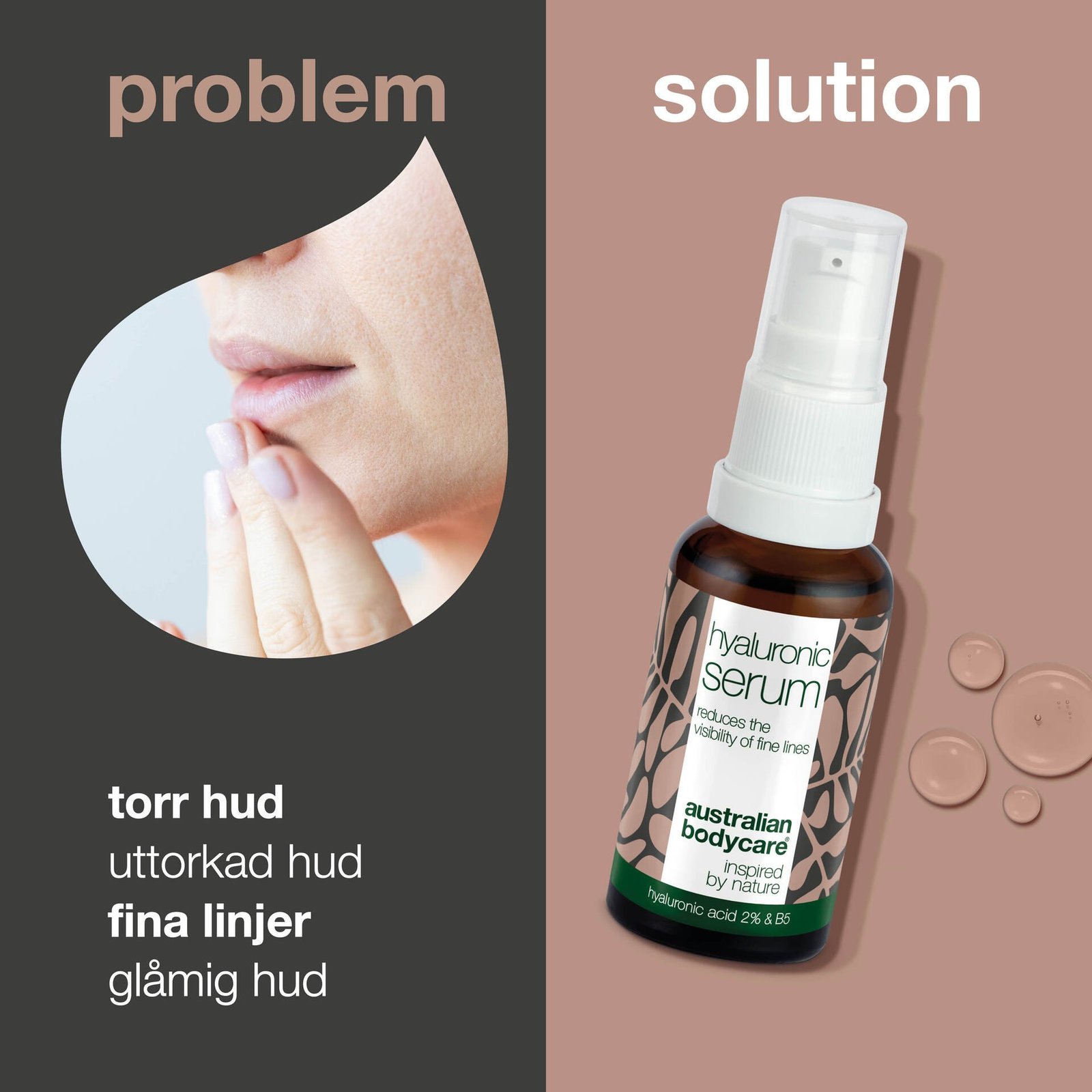 Australian Bodycare Ansiktsserum med hyaluronsyra 2% och vitamin B5 30 ml