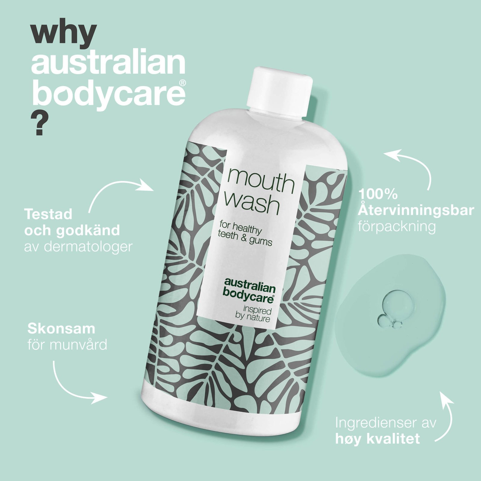 Australian Bodycare Munskölj vid dålig andedräkt  500 ml