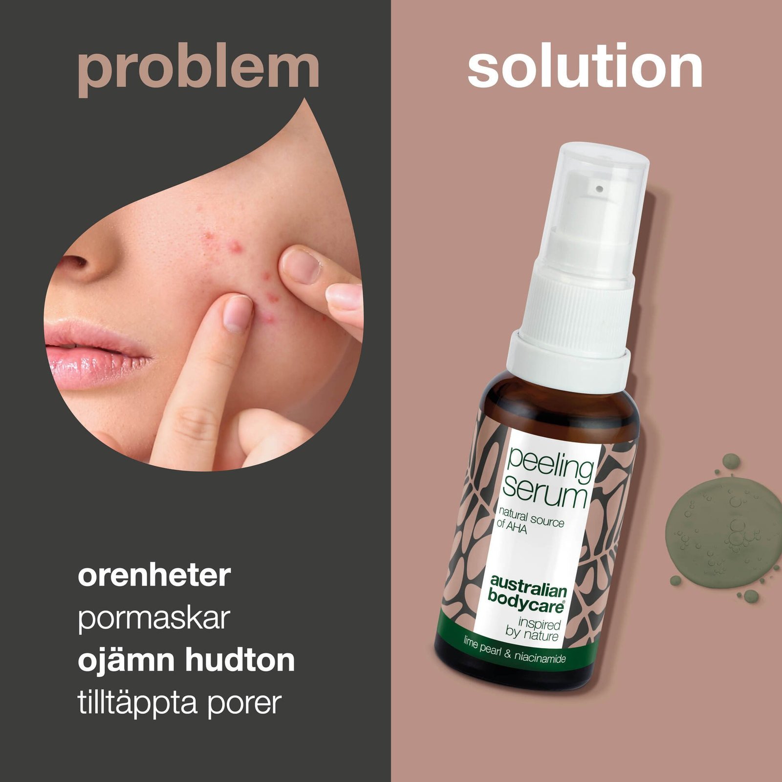 Australian Bodycare Peelingserum med AHA-fruktsyra 30 ml