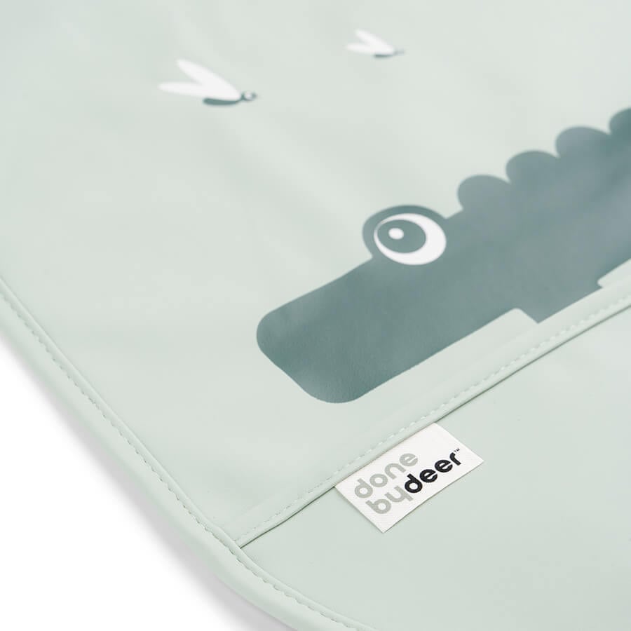 Done by Deer Haklapp Kardborreband Croco Grön 2 st