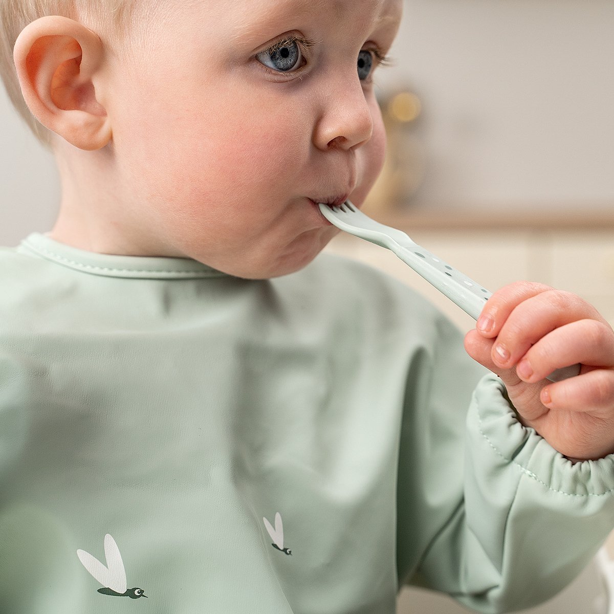 Done by Deer Foodie Bestick Happy Dots Grön 1 set