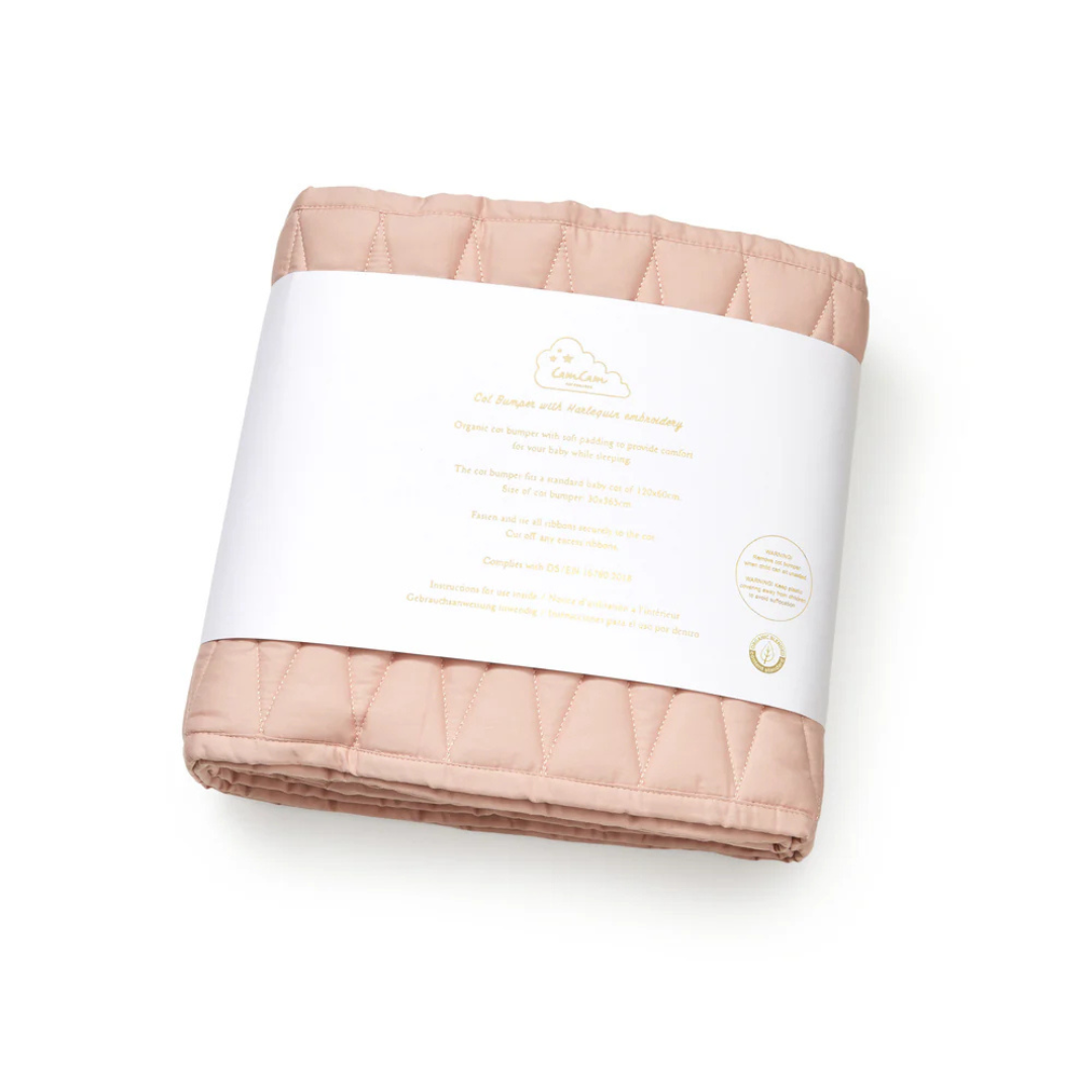 Cam Cam Copenhagen Spjälskydd Med Harlekinbroderi Blossom Pink