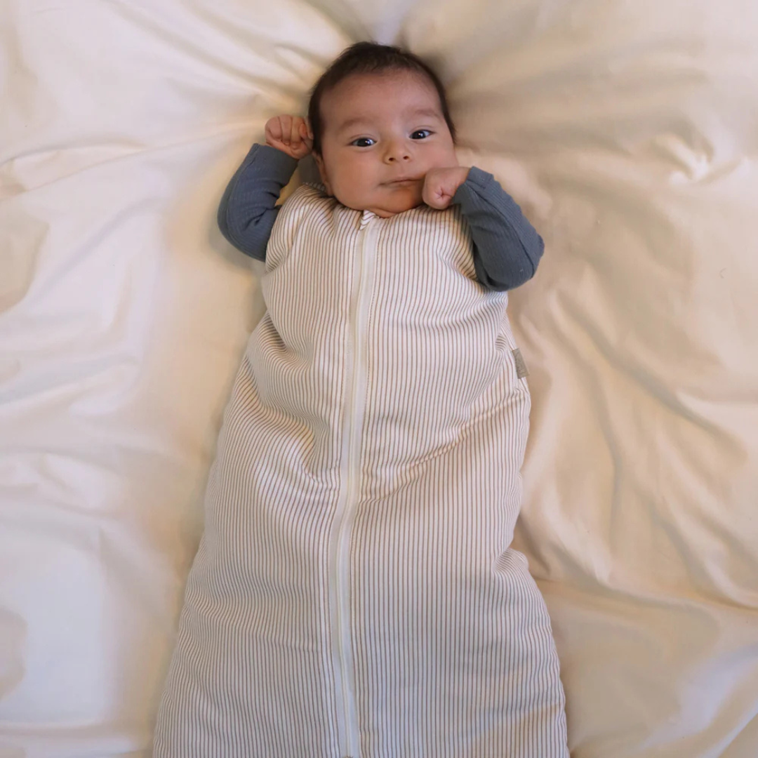 Cam Cam Copenhagen Sovpåse 0–6 månader Classic Stripes Camel