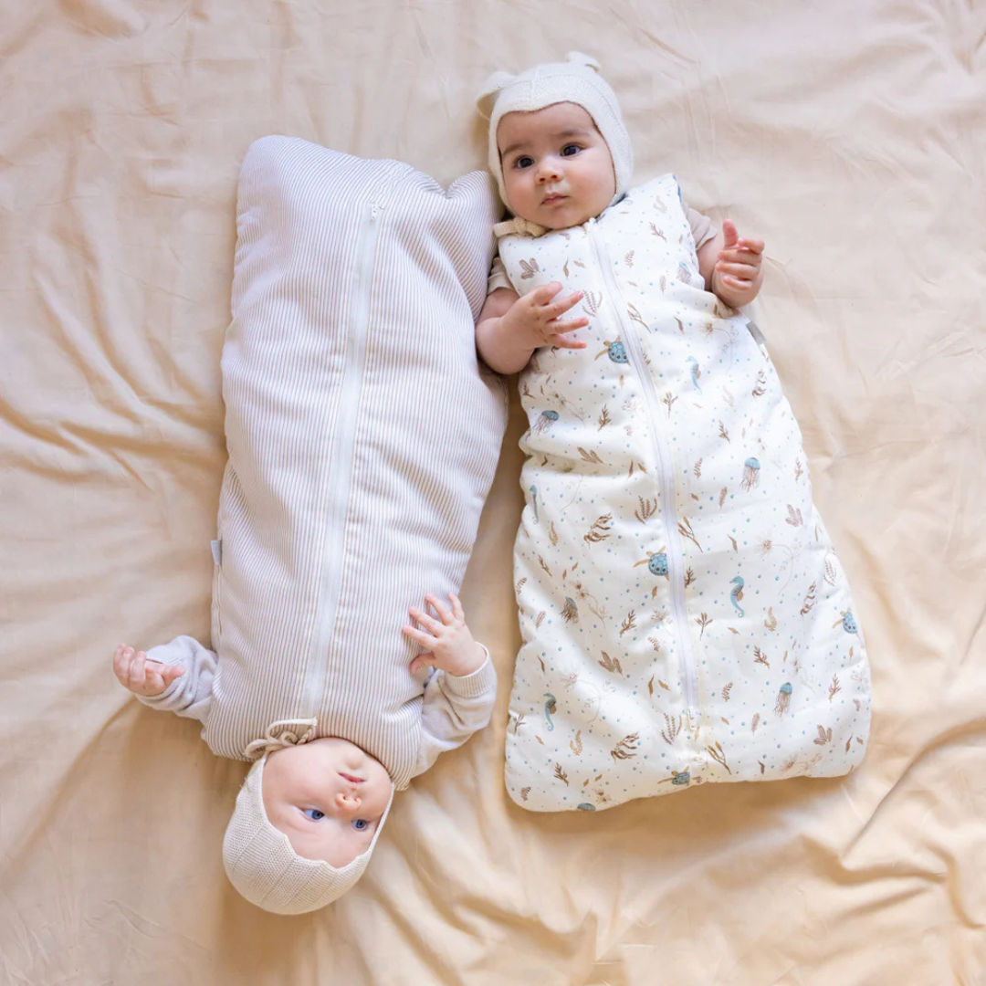 Cam Cam Copenhagen Sovpåse 0–6 månader Classic Stripes Camel