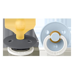 BIBS Colour Latex 0+ månader Size 1 Iron Glow/Baby Blue Glow 2 st