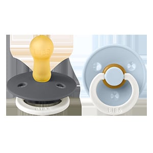 BIBS Colour Latex 6+ månader Size 2 Iron Glow/Baby Blue Glow 2 st