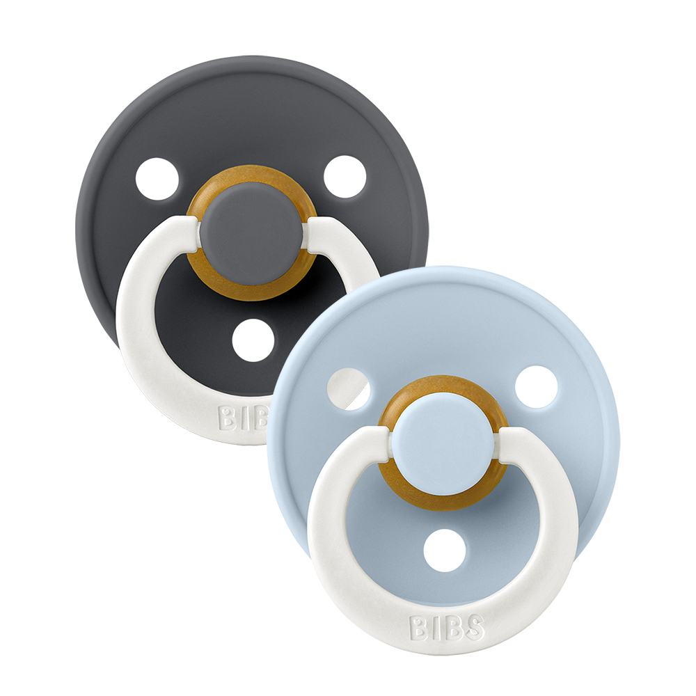 BIBS Colour Latex 6+ månader Size 2 Iron Glow/Baby Blue Glow 2 st