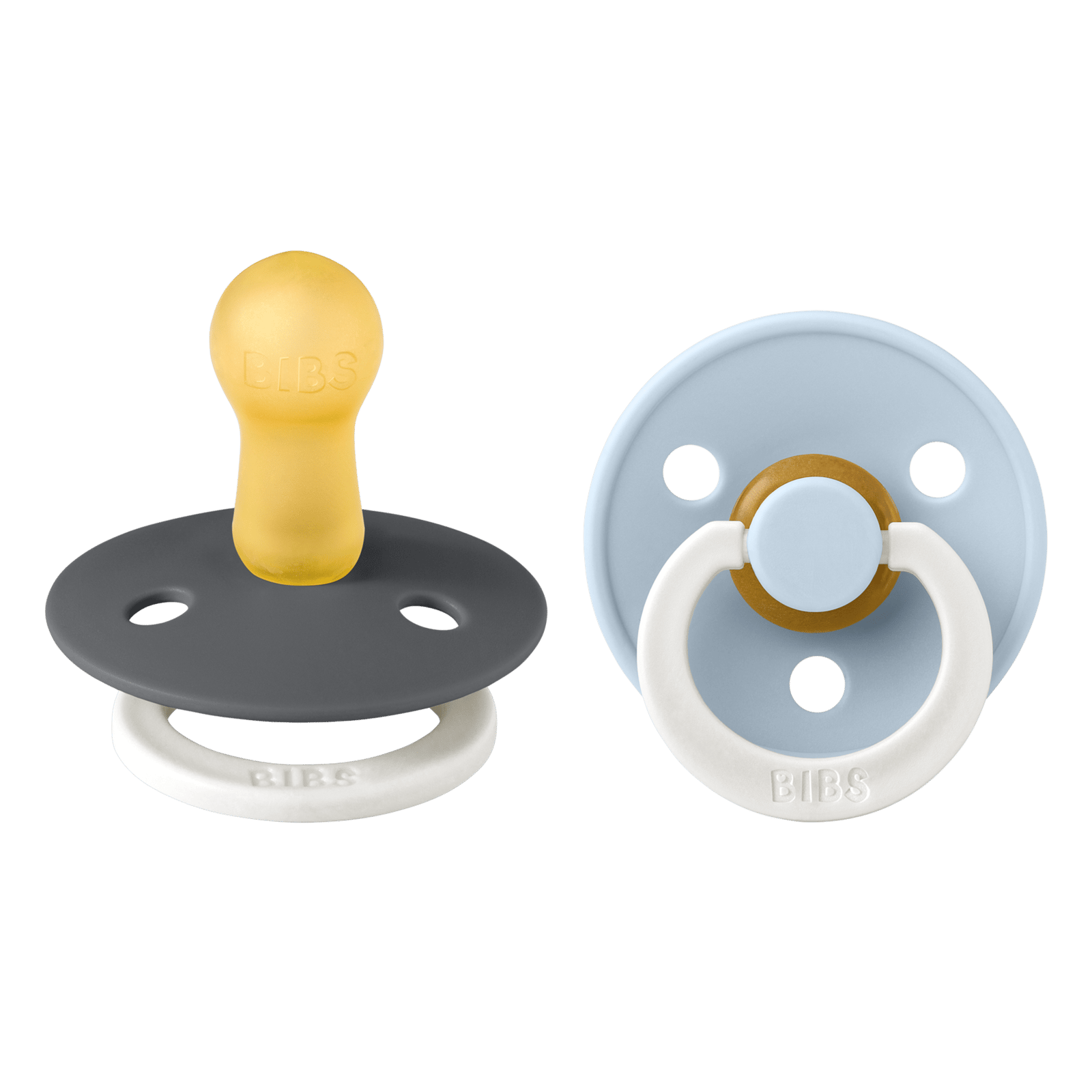 BIBS Colour Latex 6+ månader Size 2 Iron Glow/Baby Blue Glow 2 st