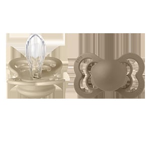 BIBS Supreme Silicone 6+ månader Size 2 Vanilla/Dark Oak 2 st