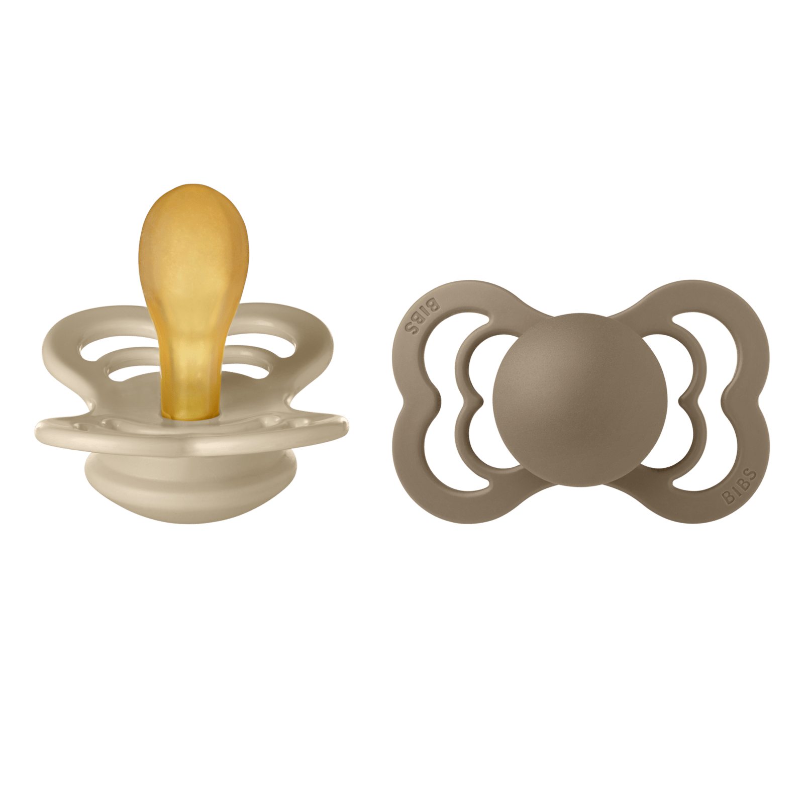 BIBS Supreme Latex 6+ månader Size 2 Vanilla/Dark Oak 2 st