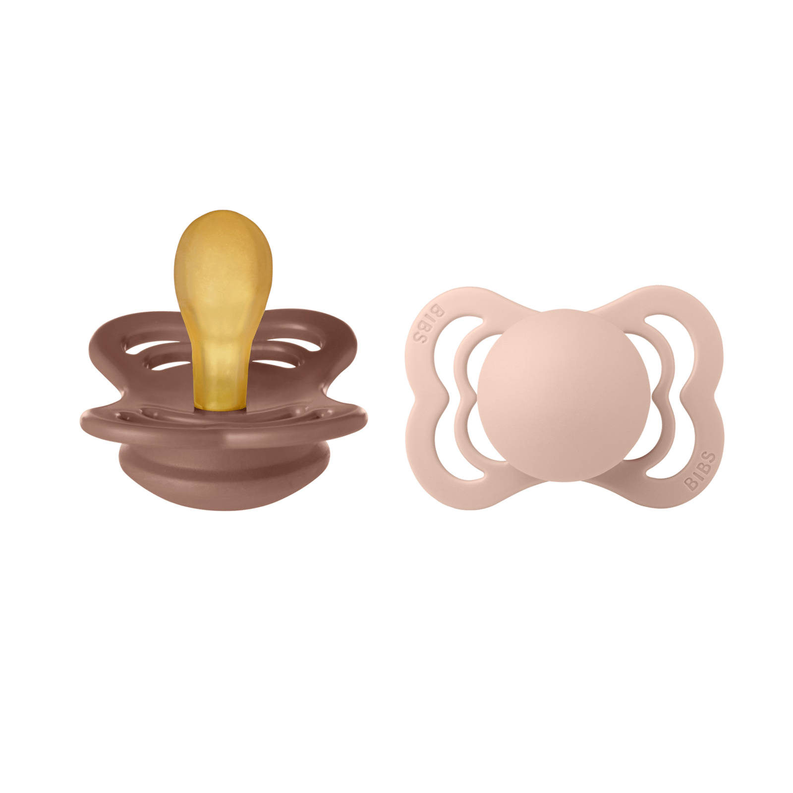 BIBS Supreme Latex 0+ månader Size 1 Woodchuck/Blush 2 st