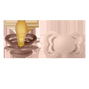 BIBS Supreme Natural Rubber Latex 6+ månader Size 2 Woodchuck/Blush 2 st