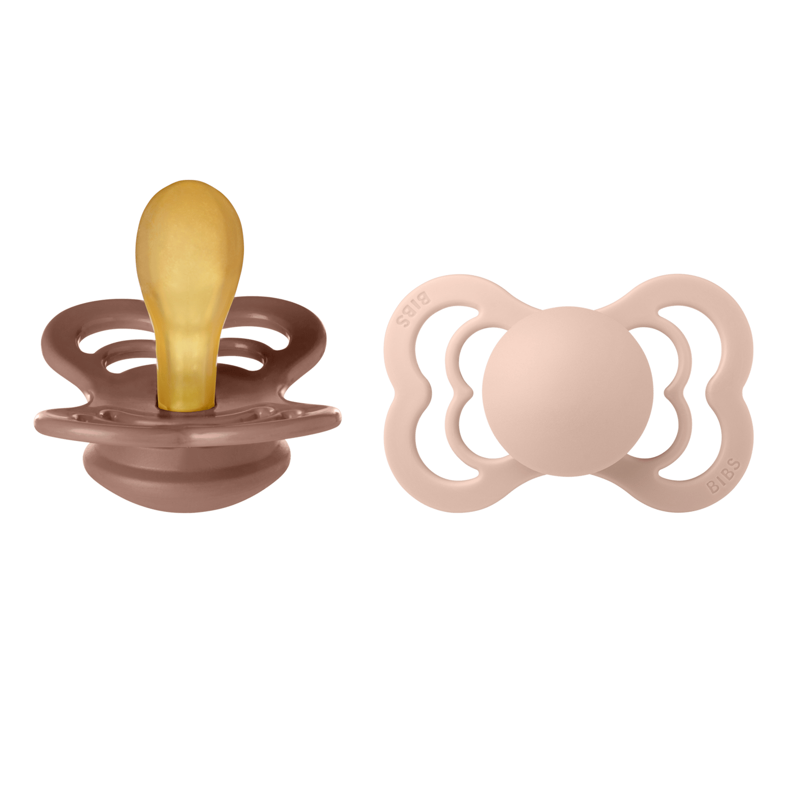 BIBS Supreme Natural Rubber Latex 6+ månader Size 2 Woodchuck/Blush 2 st